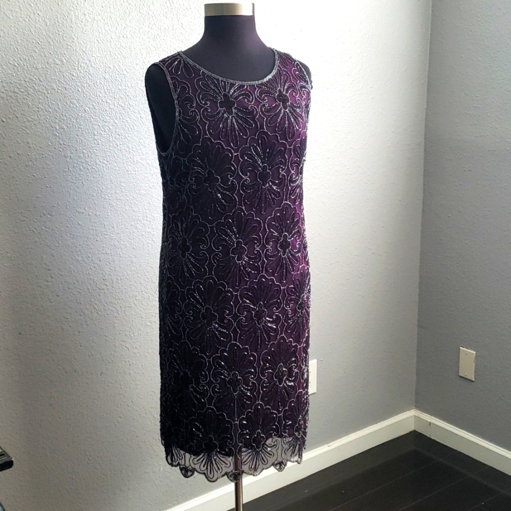 Beaded vintage inspired cocktail dress